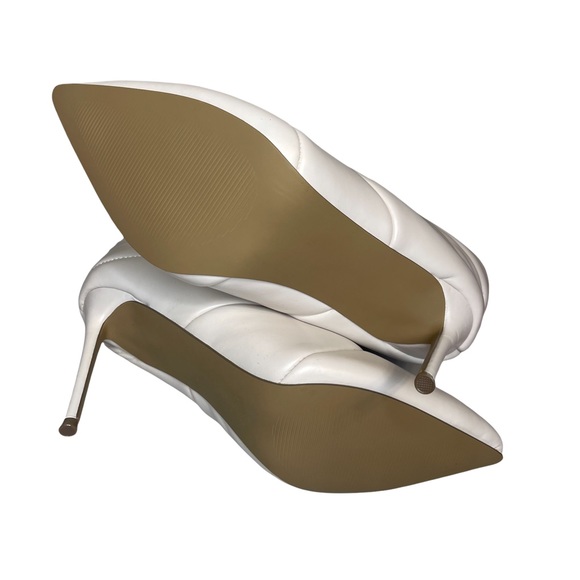Steven Madden Off White Quilted Stiletto Heel Bootie - Picture 4 of 4